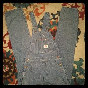 Vintage denim "railroad" overalls